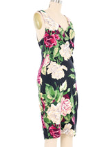 1980s Betsey Johnson Punk Label Rose Print Dress Dress arcadeshops.com