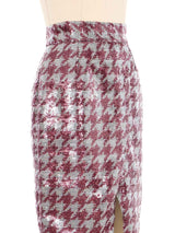 Rodarte Sequin Houndstooth Pencil Skirt Bottom arcadeshops.com