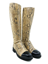 1996 Chanel Python Cap Toe Boots, 8 Accessory arcadeshops.com