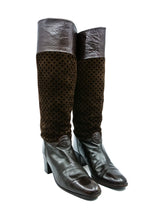 Gucci Monogram Suede Riding Boots, 39 Accessory arcadeshops.com
