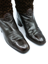 Gucci Monogram Suede Riding Boots, 39 Accessory arcadeshops.com