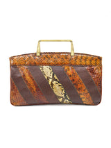 Patchwork Snakeskin Handle Bag Accessory arcadeshops.com