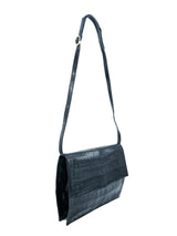 Black Leather Convertible Envelope Clutch Accessory arcadeshops.com