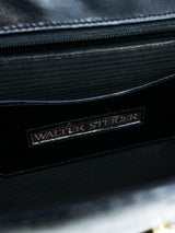 Black Leather Convertible Envelope Clutch Accessory arcadeshops.com