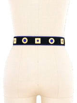 Escada Embellished Cobalt Suede Belt Accessory arcadeshops.com