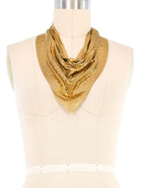 Goldtone Chainmail Bib Accessory arcadeshops.com