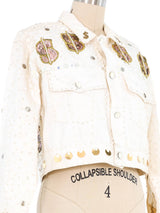 Old Money Embellished Denim Jacket Jacket arcadeshops.com