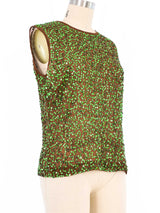 Dolce And Gabbana Sequin Embellished Tank Top arcadeshops.com