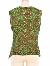 Dolce And Gabbana Sequin Embellished Tank Top arcadeshops.com