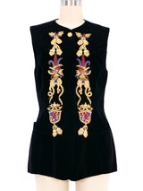 Escada Velvet Applique Vest Jacket arcadeshops.com