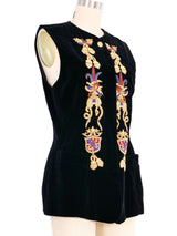 Escada Velvet Applique Vest Jacket arcadeshops.com