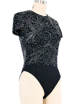 Armani Embellished Mesh Bodysuit Jumpsuit arcadeshops.com