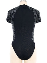 Armani Embellished Mesh Bodysuit Jumpsuit arcadeshops.com