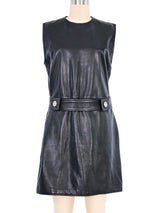 Versace Belted Leather Shift Dress Dress arcadeshops.com