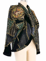 Art To Wear Leather Patchwork Coat Jacket arcadeshops.com