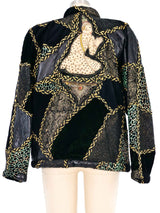 Art To Wear Leather Patchwork Coat Jacket arcadeshops.com