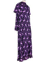 1970s Metallic Paisley Prairie Dress Dress arcadeshops.com