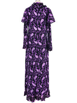 1970s Metallic Paisley Prairie Dress Dress arcadeshops.com