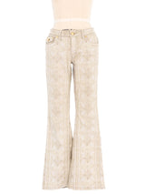 Roberto Cavalli Metallic Tapestry Jeans Bottom arcadeshops.com