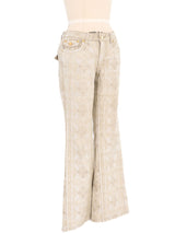 Roberto Cavalli Metallic Tapestry Jeans Bottom arcadeshops.com