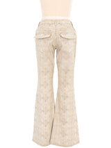 Roberto Cavalli Metallic Tapestry Jeans Bottom arcadeshops.com
