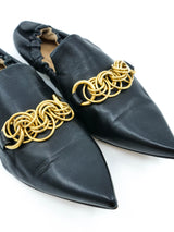 Chloe Reese Chain Bit Loafer Flats, 37 Accessory arcadeshops.com