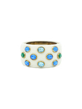 Ivory Bezel Rhinestone Cuff Accessory arcadeshops.com
