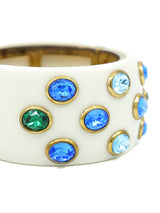 Ivory Bezel Rhinestone Cuff Accessory arcadeshops.com