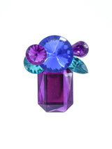 Purple Jeweled Earrings Accessory arcadeshops.com