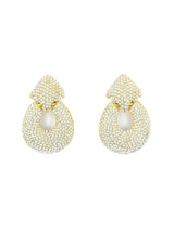 Rhinestone Doorknocker Earrings Accessory arcadeshops.com