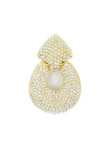 Rhinestone Doorknocker Earrings Accessory arcadeshops.com