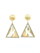 Rhinestone Studded Geometric Drop Earrings Accessory arcadeshops.com