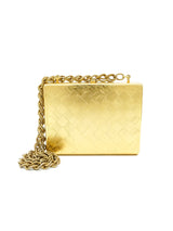 1970s Rodo Etched Crosshatch Metal Box Bag Accessory arcadeshops.com