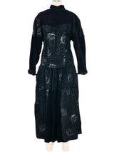 Embossed Suede Patchwork Dress Dress arcadeshops.com