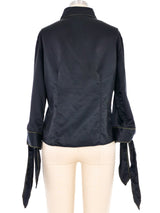 Roberto Cavalli Glitter Embellished Satin Blouse Top arcadeshops.com