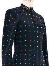 Tadashi Rainbow Studded Knit Top Top arcadeshops.com