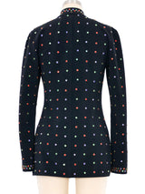 Tadashi Rainbow Studded Knit Top Top arcadeshops.com