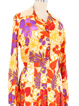 1970s Floral Shirt Dress Dress arcadeshops.com