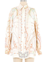 Hermes La Musique des Spheres Silk Blouse Top arcadeshops.com