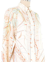 Hermes La Musique des Spheres Silk Blouse Top arcadeshops.com
