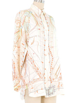 Hermes La Musique des Spheres Silk Blouse Top arcadeshops.com