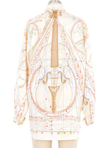 Hermes La Musique des Spheres Silk Blouse Top arcadeshops.com