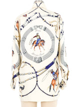 Hermes Pampa Silk Blouse Top arcadeshops.com