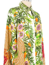 Hermes Passiflores Silk Blouse Top arcadeshops.com