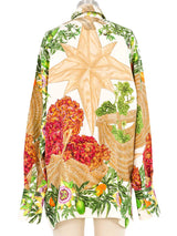 Hermes Passiflores Silk Blouse Top arcadeshops.com