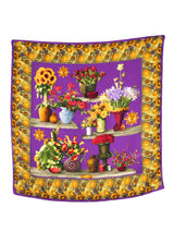 1987 Gucci Sunflower Silk Scarf Accessory arcadeshops.com