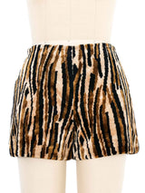 1960s Animal Print Velour Hot Pants Bottom arcadeshops.com