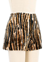 1960s Animal Print Velour Hot Pants Bottom arcadeshops.com