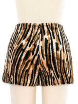 1960s Animal Print Velour Hot Pants Bottom arcadeshops.com