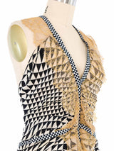 Dolce And Gabbana Geometric Lace Trim Tank Top Top arcadeshops.com